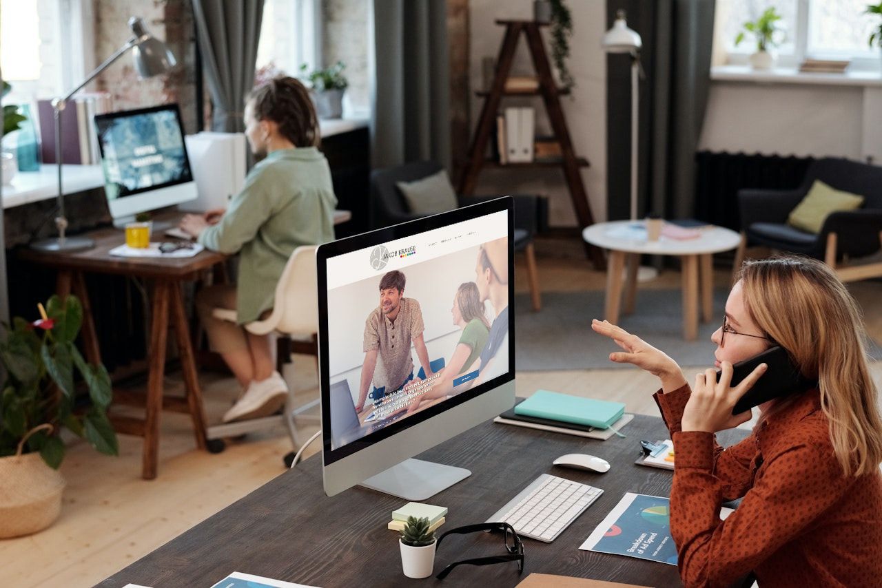 Website von Jakob Krause Dresden (Coaching) auf einem Desktop PC