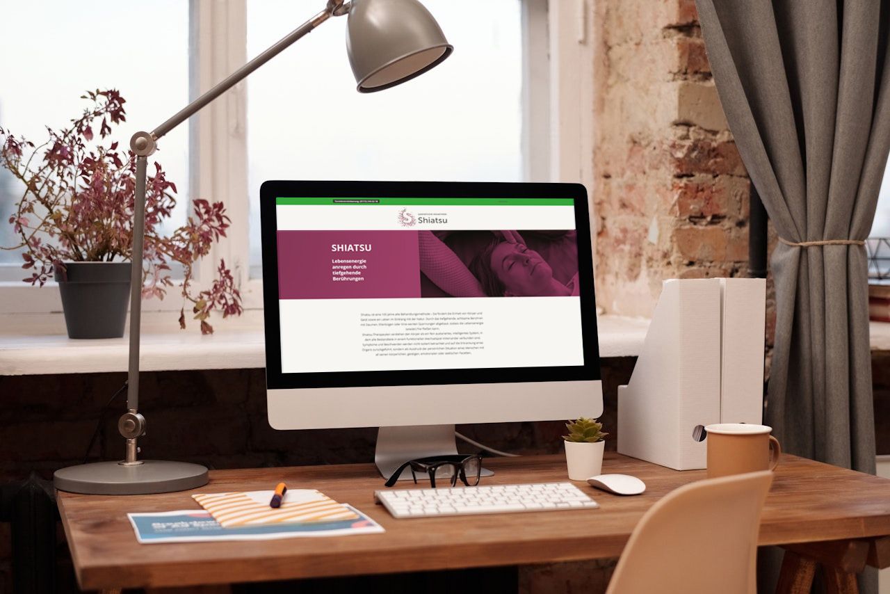 Website von Robin Matthes (Physiotherapeut & Shiatsu-Therapeut) auf einem Desktop PC